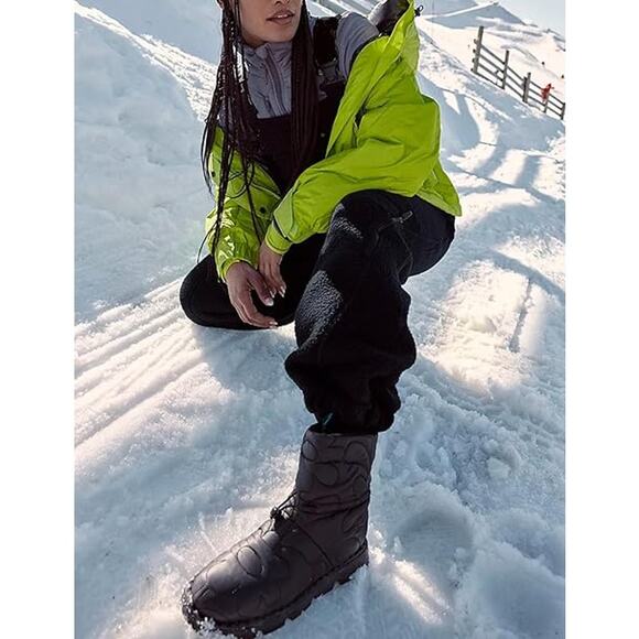 utcoco Womens Fuzzy Fleece Overall Jumpsuits Casual Loose - Picture 5 of 6